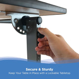 Adjustable Foldable Overbed Table with Tilting Tray