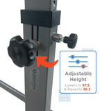 Adjustable Foldable Overbed Table with Tilting Tray