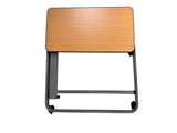 Adjustable Foldable Overbed Table with Tilting Tray