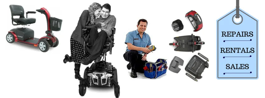 Power wheelchairs, scooters and replacement parts serviced by the Medical Equipment Specialists repair team in Stuart, FL
